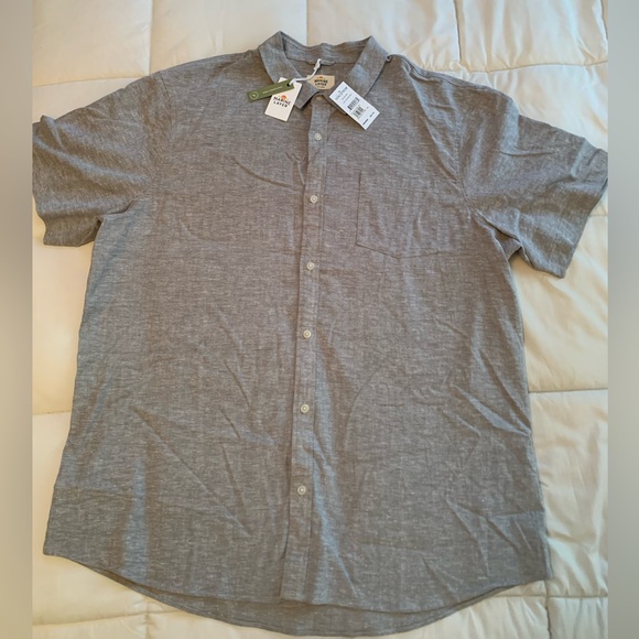 Marine Layer Other - NWT Marine Layer Button Down Short Sleeve Shirt Heather Grey Men’s Size XXL